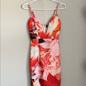 Mura Boutique Floral Fitted Dress